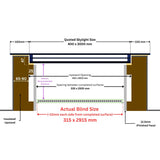 400 x 3000 mm LD Manual Blinds for Flat / Pitched Roof Skylights