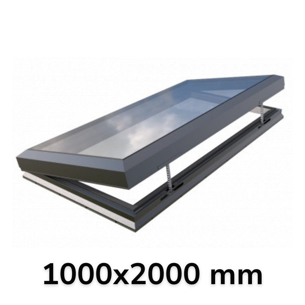 1000 x 2000 mm Electric Opening Glass Link Skylight (Premium Range)