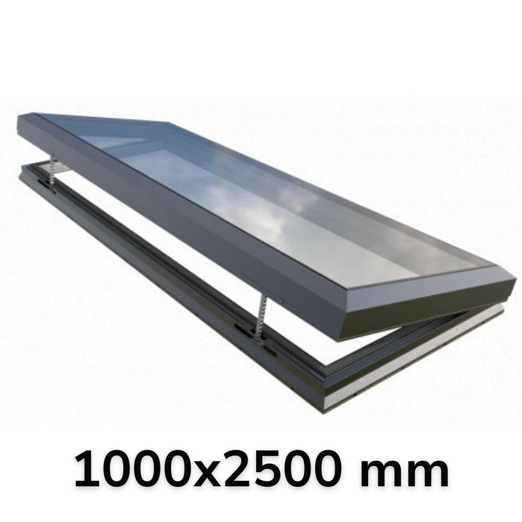 1000 x 2500 mm Electric Opening Glass Link Skylight (Premium Range)