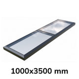 1000 x 3500 mm Fixed Glass Link Modular Skylight (1 Fixed 0 Opening)