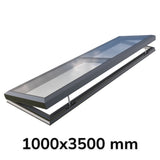 1000 x 3500 mm Electric Opening Glass Link Modular Skylight (0 Fixed 1 Opening)