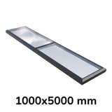 1000 x 5000 mm Fixed Glass Link Modular Skylight (2 Fixed 0 Opening)