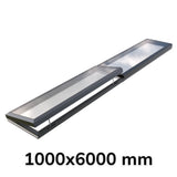 1000 x 6000 mm Electric Opening Glass Link Modular Skylight (1 Fixed 1 Opening)