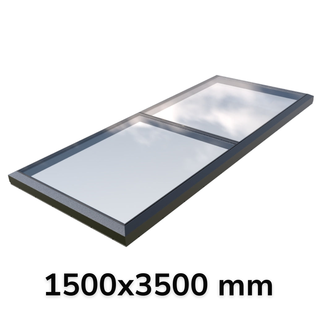 1500 x 3500 mm Fixed Glass Link Modular Skylight (1 Fixed 0 Opening)