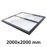 2000 x 2000 mm Fixed Glass Link Modular Skylight (1 Fixed 0 Opening)