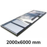 2000 x 6000 mm Electric Opening Glass Link Modular Skylight (2 Fixed 1 Opening)