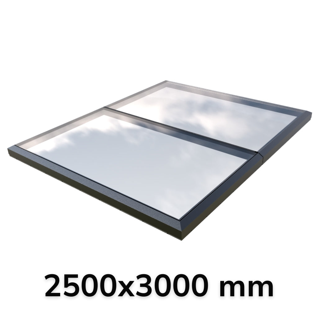 2500 x 3000 mm Fixed Glass Link Modular Skylight (2 Fixed 0 Opening)