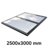 2500 x 3000 mm Fixed Glass Link Modular Skylight (2 Fixed 0 Opening)