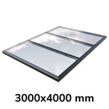 3000 x 4000 mm Fixed Glass Link Modular Skylight (3 Fixed 0 Opening)