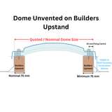 750 x 900 mm Polycarbonate Fixed Dome Rooflight by Mardome Trade