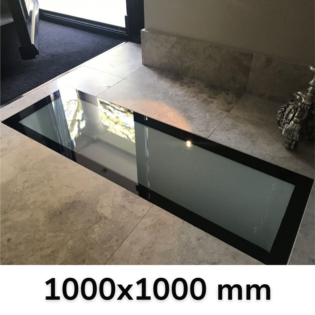 1000 x 1000 mm Frameless Walk-on Skylight