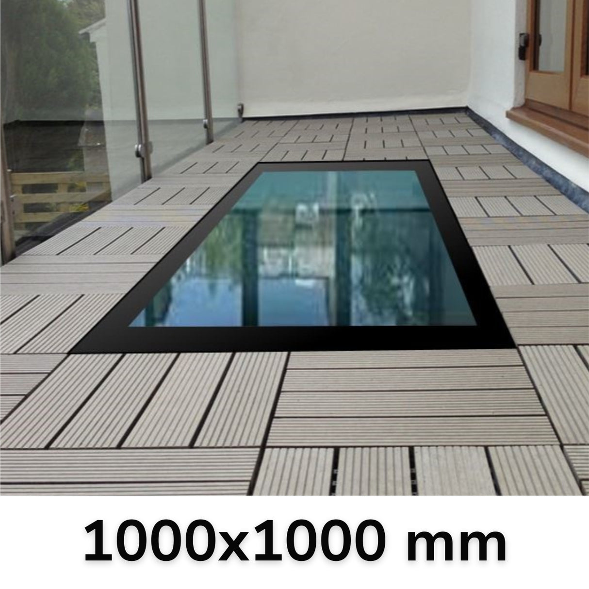 1000 x 1000 mm Framed Walk-on Skylight