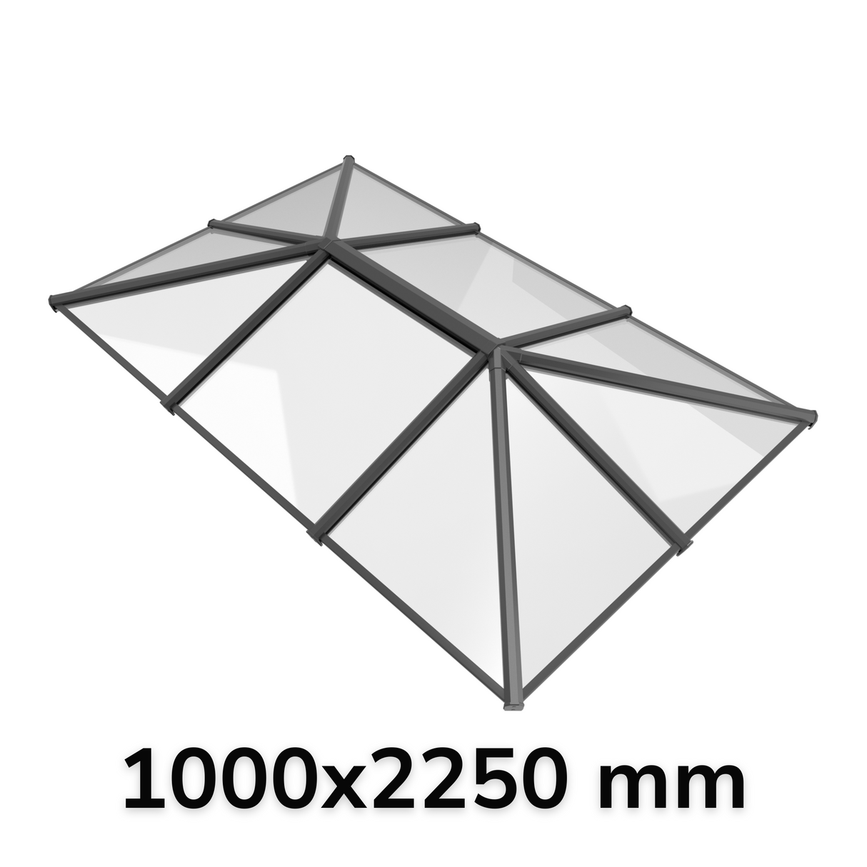 1000 x 2250 mm Stratus Aluminium Roof Lantern Style 5 (Traditional)