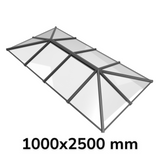 1000 x 2500 mm Stratus Aluminium Roof Lantern Style 7 (Traditional)