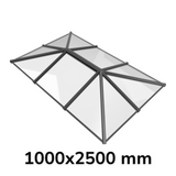 1000 x 2500 mm Stratus Aluminium Roof Lantern Style 5 (Traditional)