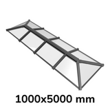 1000 x 5000 mm Stratus Aluminium Roof Lantern Style 6 (Traditional)