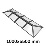 1000 x 5500 mm Stratus Aluminium Roof Lantern Style 6 (Traditional)