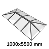 1000 x 5500 mm Stratus Aluminium Roof Lantern Style 7 (Traditional)