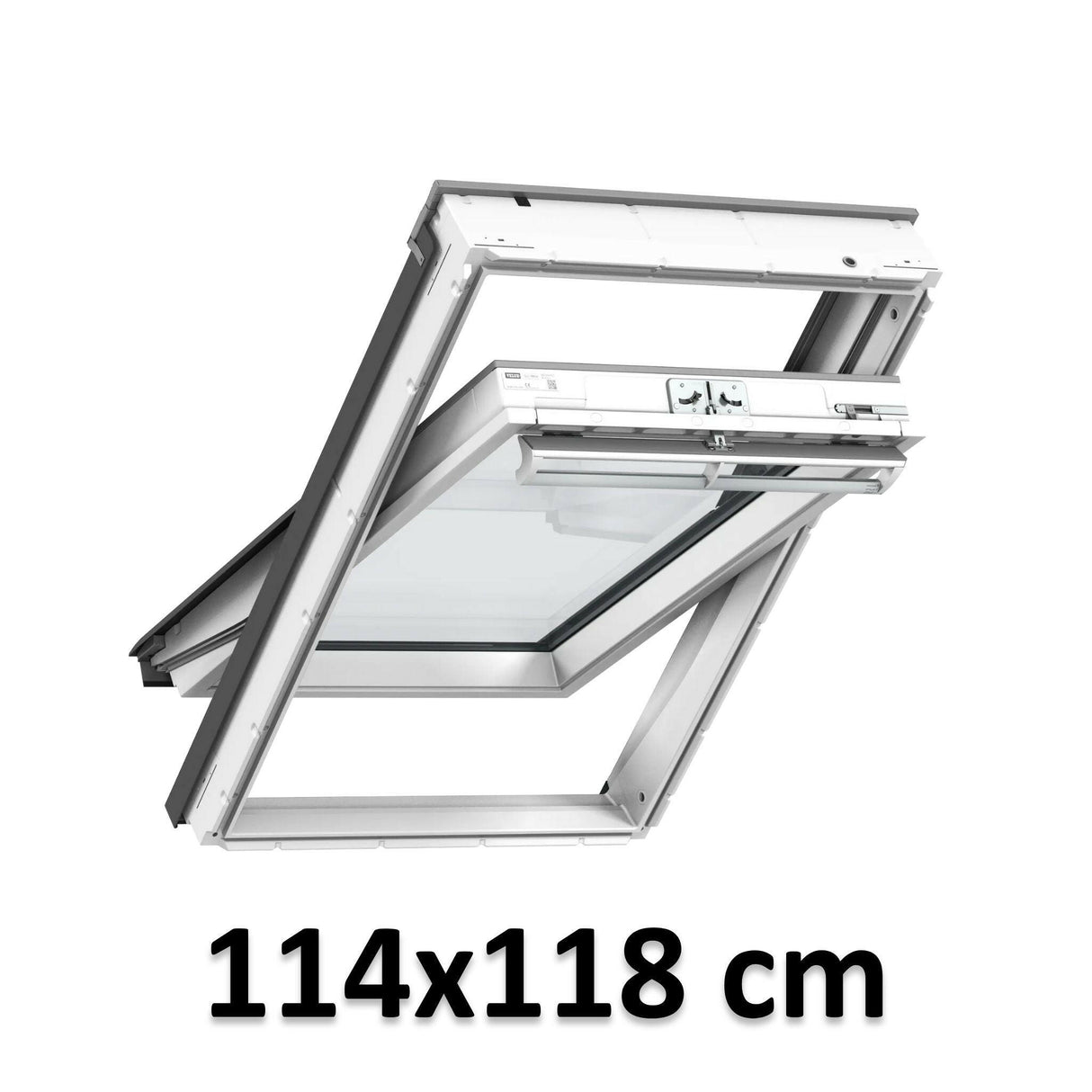 114x118 cm VELUX GGU SK06 0170 Manual Centre-Pivot Roof Window | White Polyurethane Maintenance Free | Double Glazed.