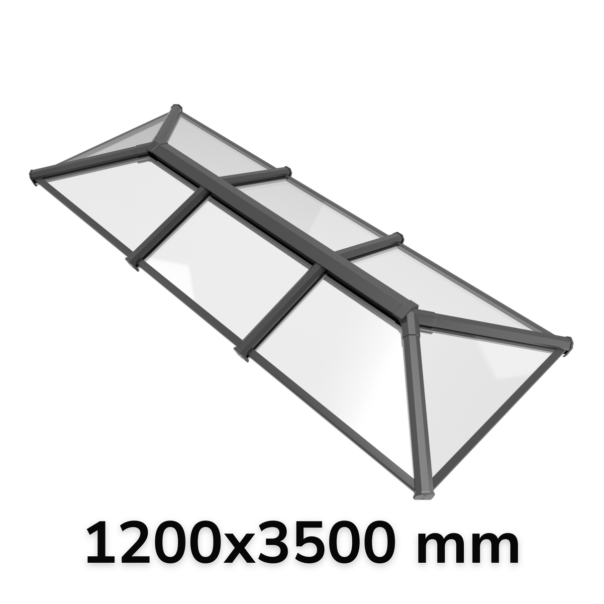 1200 x 3500 mm Stratus Aluminium Roof Lantern Style 3 (Traditional)