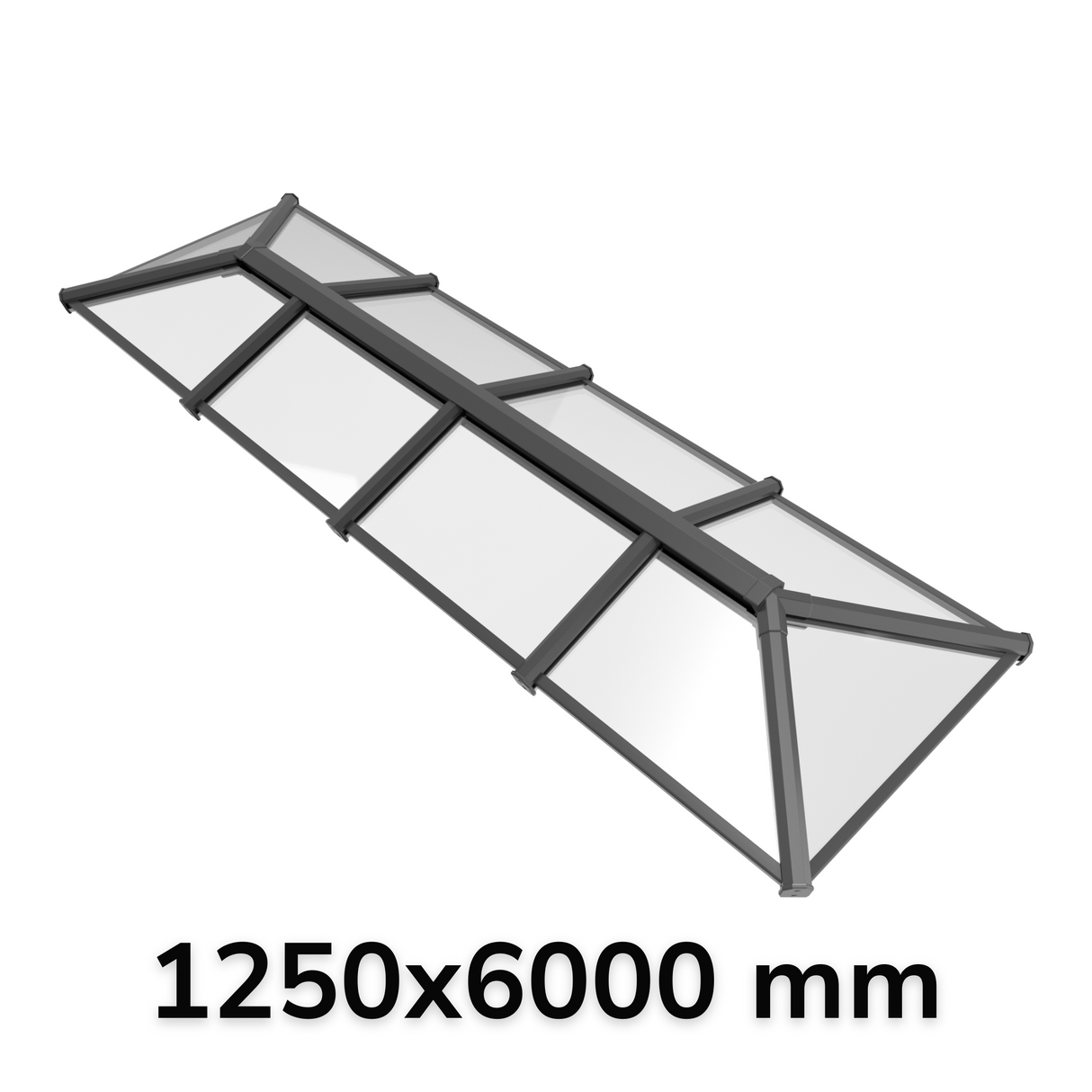 1250 x 6000 mm Stratus Aluminium Roof Lantern Style 6 (Traditional)