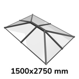 1500 x 2750 mm Stratus Aluminium Roof Lantern Style 4 (Traditional)