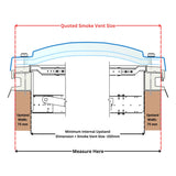 1050 x 1050 mm Smoke Vent Rooflight by Mardome