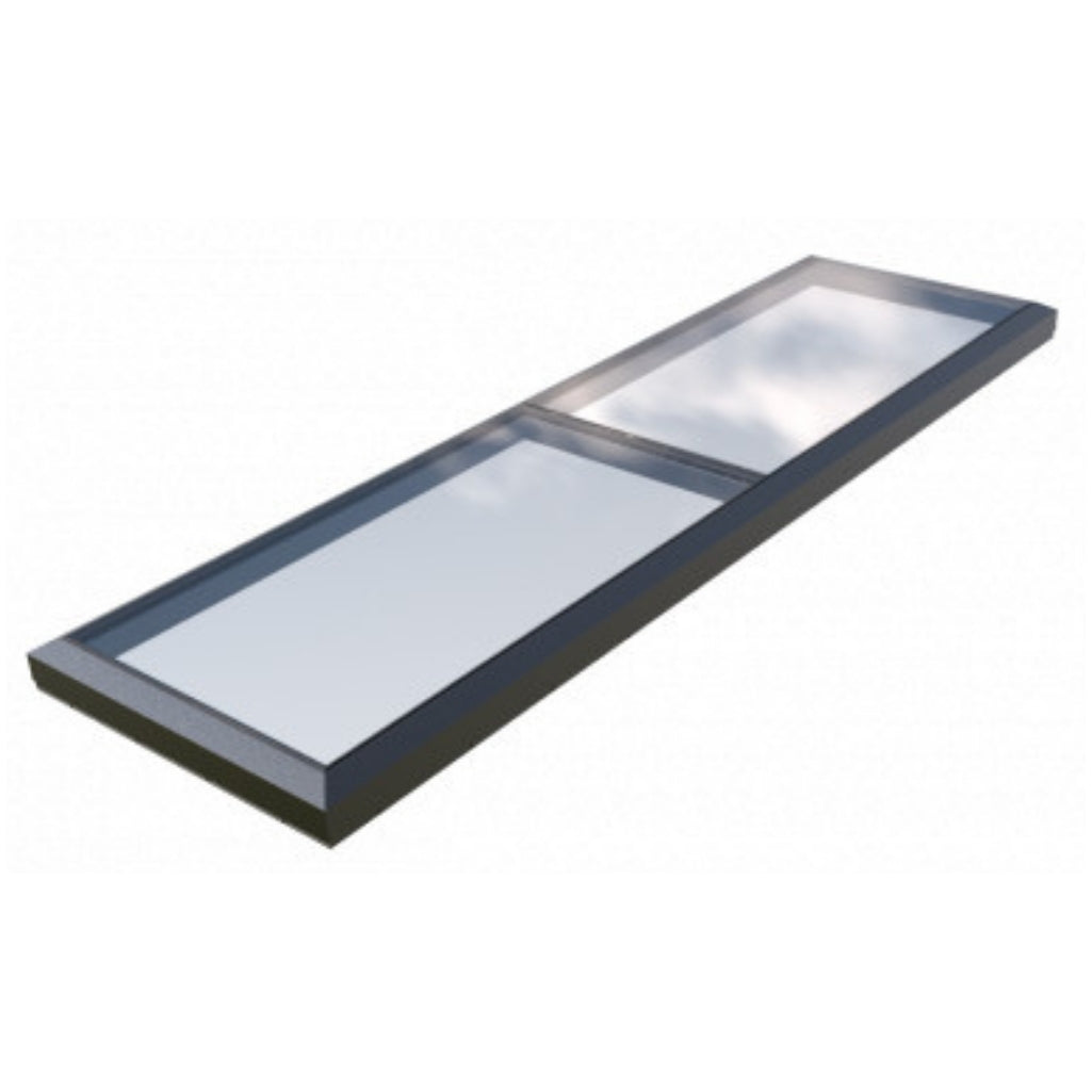 1000 x 3500 mm Fixed Glass Link Modular Skylight (1 Fixed 0 Opening)