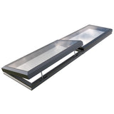 1000 x 4000 mm Electric Opening Glass Link Modular Skylight (1 Fixed 1 Opening)