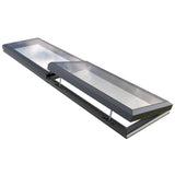 1000 x 4000 mm Electric Opening Glass Link Modular Skylight (1 Fixed 1 Opening)