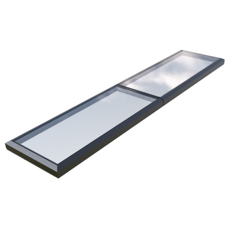 1000 x 5000 mm Fixed Glass Link Modular Skylight (2 Fixed 0 Opening)