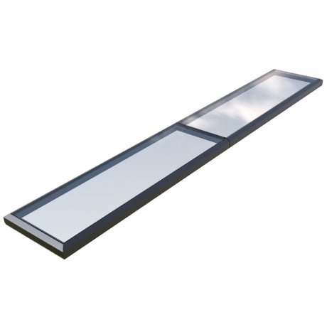 1000 x 6000 mm Fixed Glass Link Modular Skylight (2 Fixed 0 Opening)