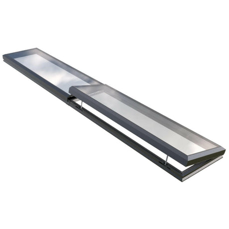 1000 x 6000 mm Electric Opening Glass Link Modular Skylight (1 Fixed 1 Opening)