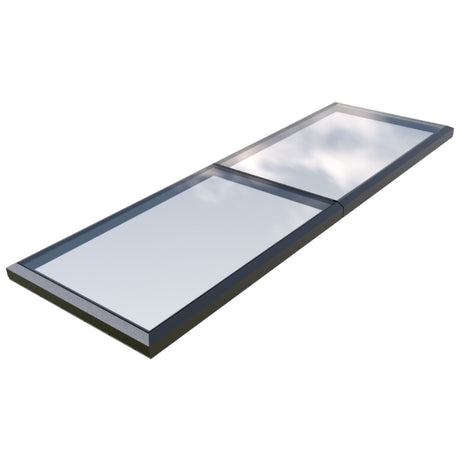 1500 x 5000 mm Fixed Glass Link Modular Skylight (2 Fixed 0 Opening)