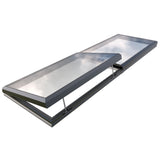 1500 x 5000 mm Electric Opening Glass Link Modular Skylight (1 Fixed 1 Opening)