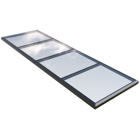 1500 x 6000 mm Fixed Glass Link Modular Skylight (2 Fixed 0 Opening)