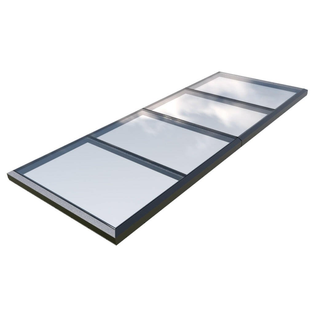 2000 x 5500 mm Fixed Glass Link Modular Skylight (2 Fixed 0 Opening).