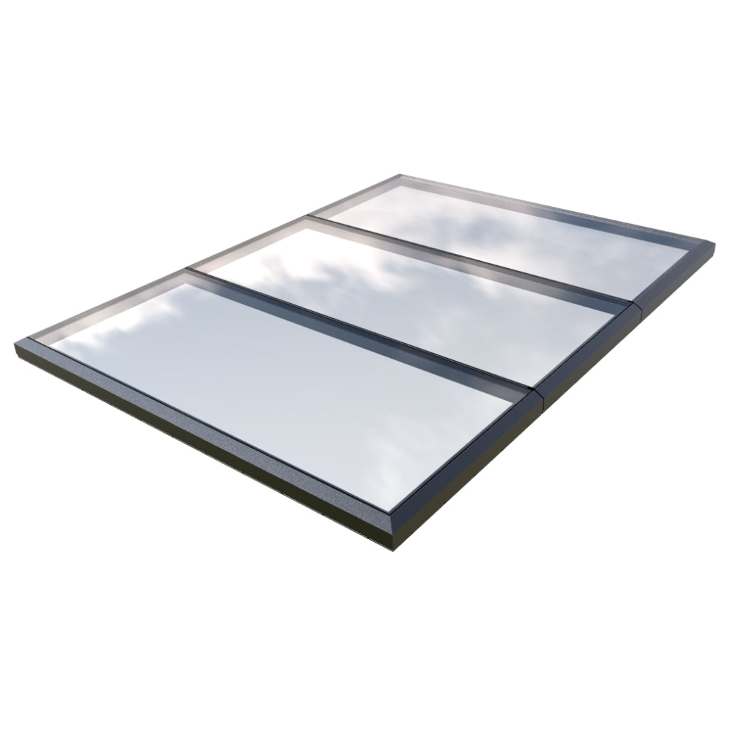 3000 x 4000 mm Fixed Glass Link Modular Skylight (3 Fixed 0 Opening)