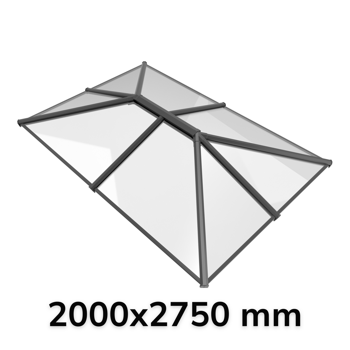 2000 x 2750 mm Stratus Aluminium Roof Lantern Style 4 (Traditional)