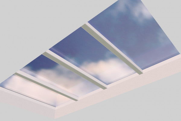 2000 x 3500 mm Fixed Glass Link Modular Skylight (2 Fixed 0 Opening)