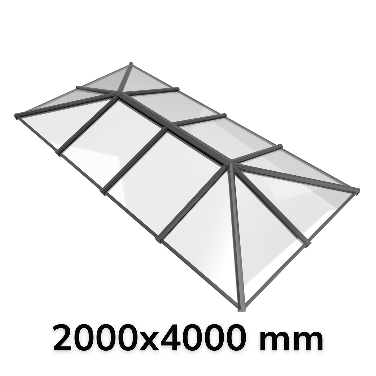 2000 x 4000 mm Stratus Aluminium Roof Lantern Style 7 (Traditional)