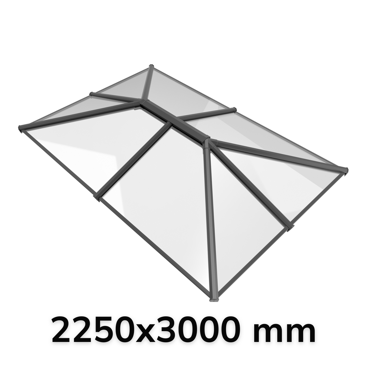 2250 x 3000 mm Stratus Aluminium Roof Lantern Style 4 (Traditional)