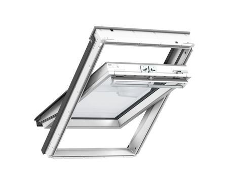 114x160 cm VELUX GGU SK10 0069 Manual Centre-Pivot Roof Window | White Polyurethane Maintenance Free | Triple Glazed.