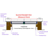 Custom Size Frameless Modular Skylights