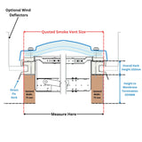 1050 x 1050 mm Smoke Vent Rooflight by Mardome