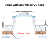 1050 x 1050 mm Polycarbonate Fixed Dome Rooflight by Mardome Trade