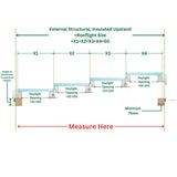 3000 x 4500 mm Fixed Glass Link Modular Skylight (4 Fixed 0 Opening)