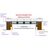 Custom Size Frameless Modular Skylights