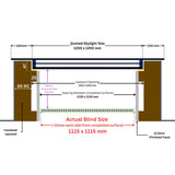 1200 x 1200 mm LD Electric Blinds for Flat / Pitched Roof Skylights