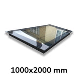 1000 x 2000 mm LD Frameless Triple Glazed Flat Roof Skylight